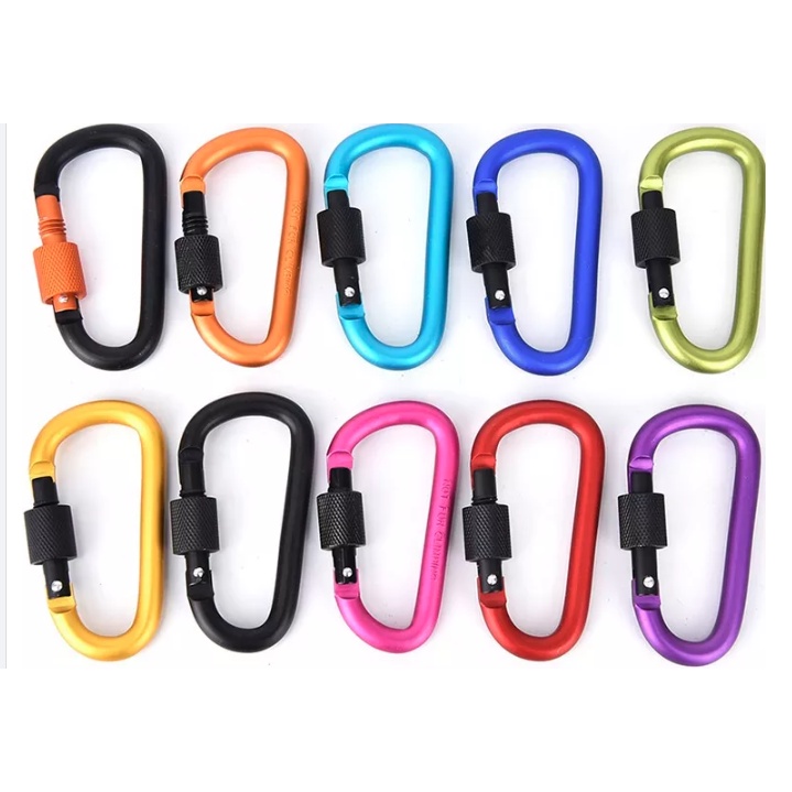 Móc khóa đa năng chữ D khóa xoay 8cm