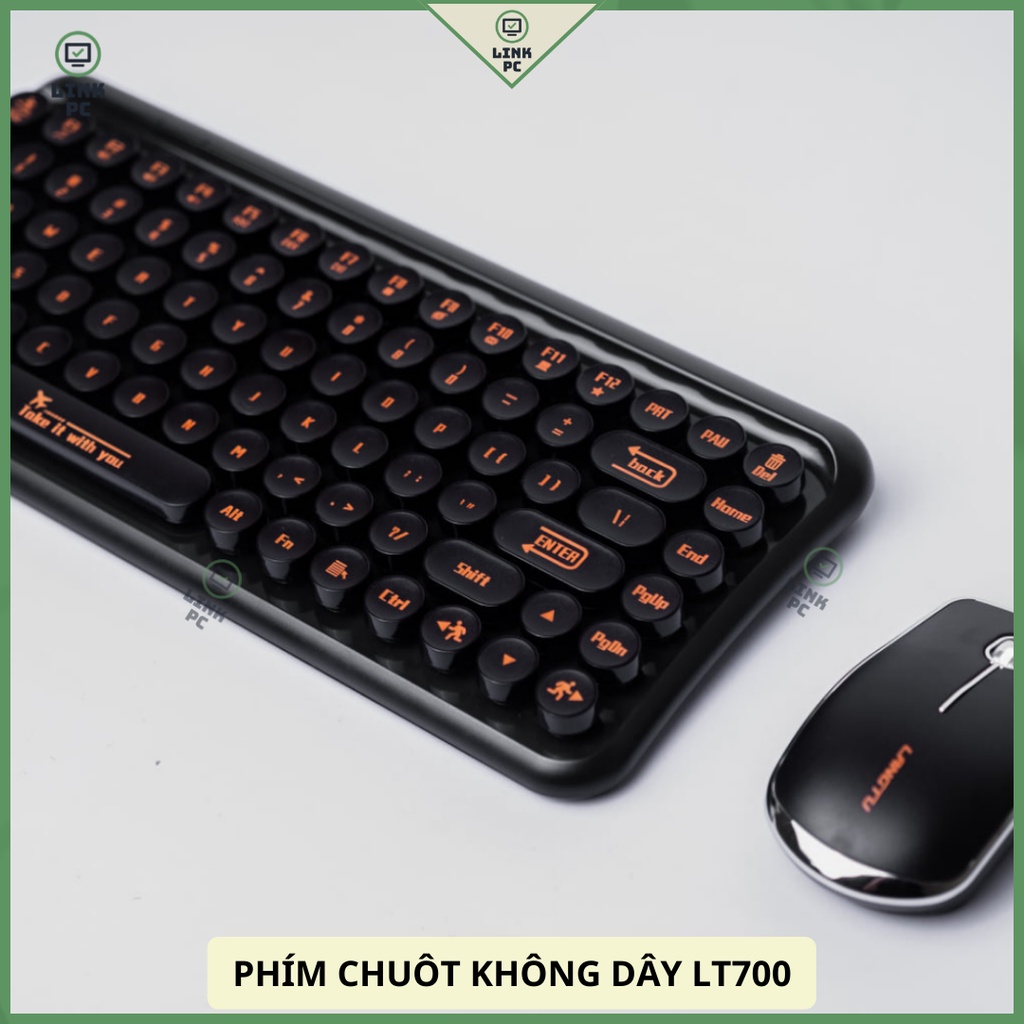 Bộ bàn phím chuột không dây LANGTU LT700 mini 85 phím nút tròn dùng cho văn phòng