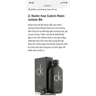 [Full] Nước Hoa Unisex CALVIN KLEIN Be EDT 100ml