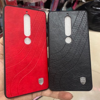 Ốp Nokia 6.1 dẻo sillicon giả da đính logo
