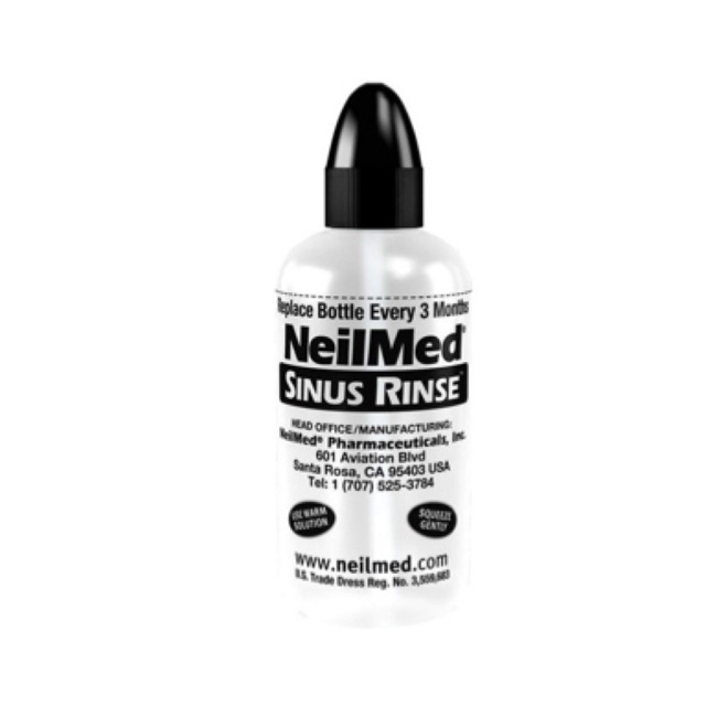 BÌNH RỬA MŨI TRẺ EM NEILMED SINUS RINSE CHÍNH HÃNG MỸ 120ML và gói muối vàng