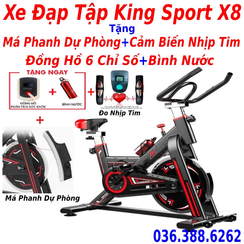 tặng má phanh dự phòng cho xe đạp tập thể dục tại nhà + trụ đấm boxing + đồng hồ + đo nhịp tim