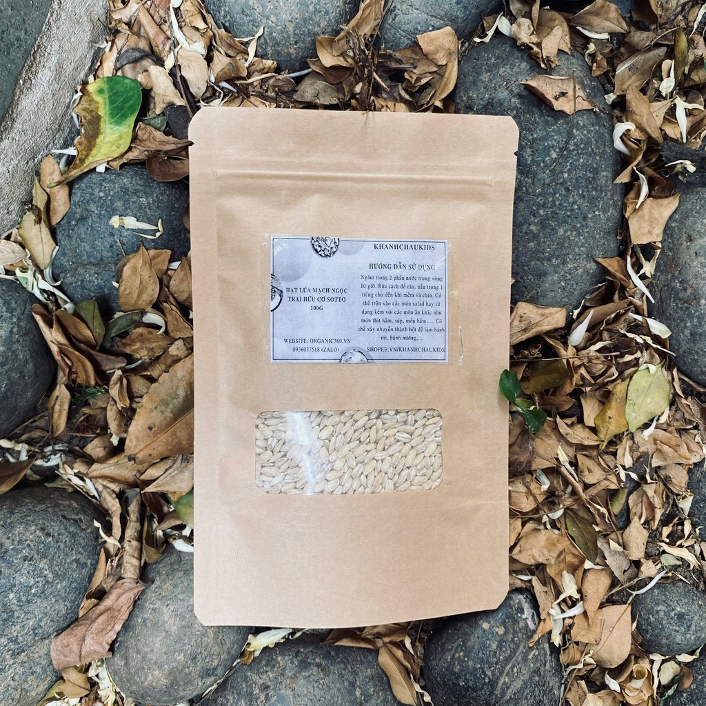 Hạt ý dĩ (lúa mạch ngọc trai) hữu cơ Sotto 500g Organic Pearl Barley