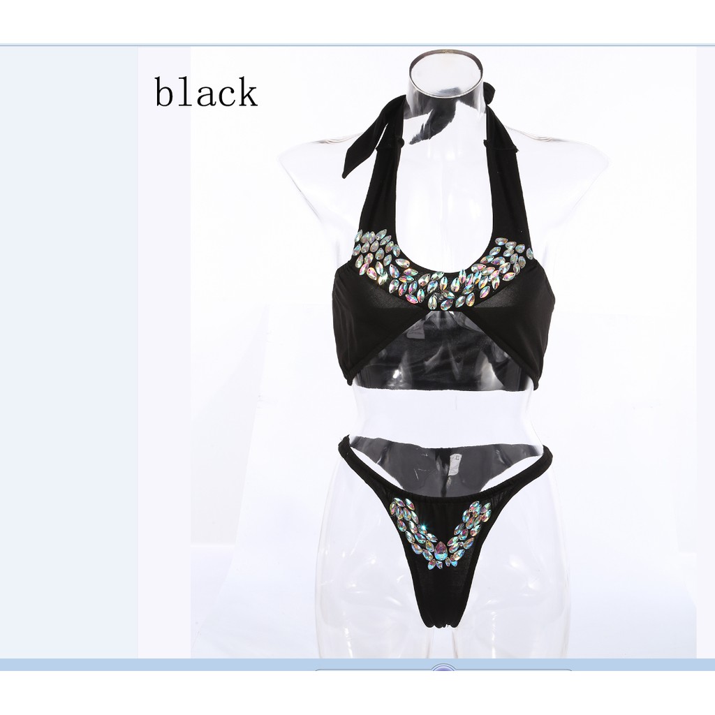 Set bikini hai mảnh đính đá gợi cảm cho nữ