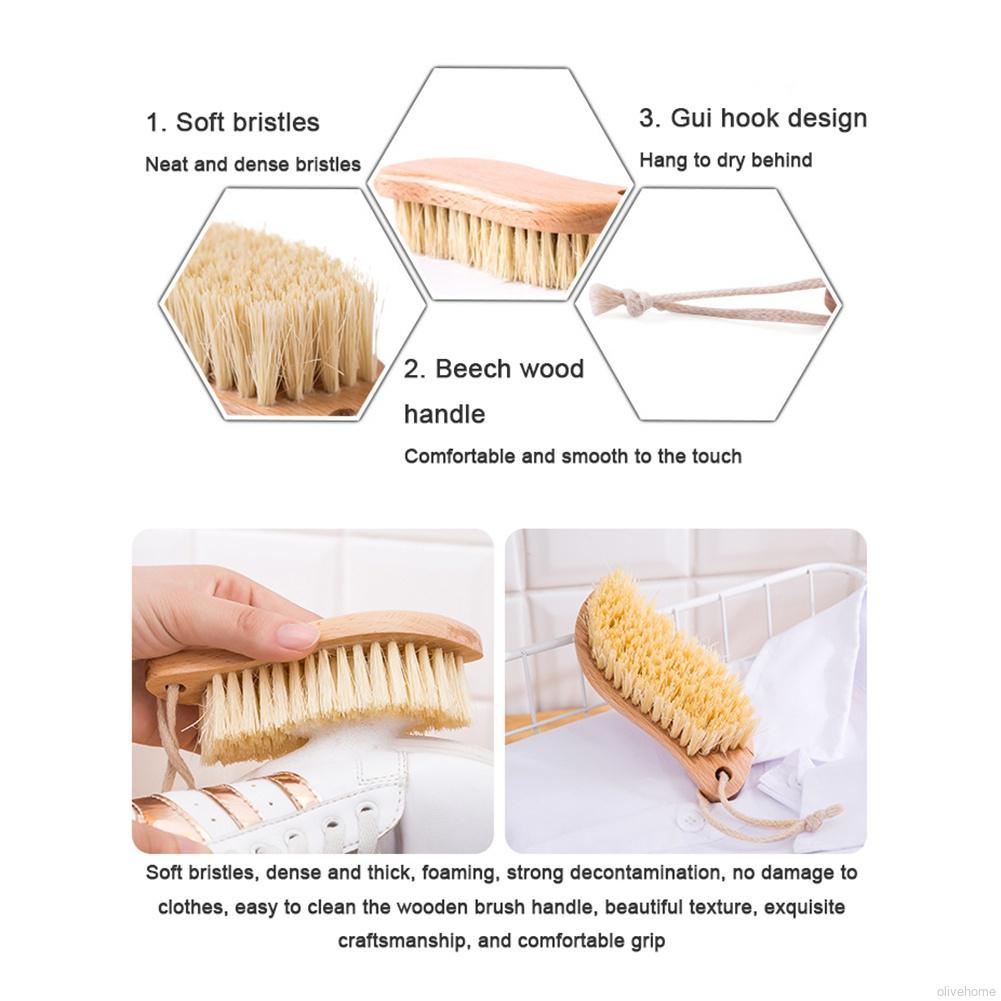 Bàn chải bằng tre dùng rửa rau củ quả đa năng