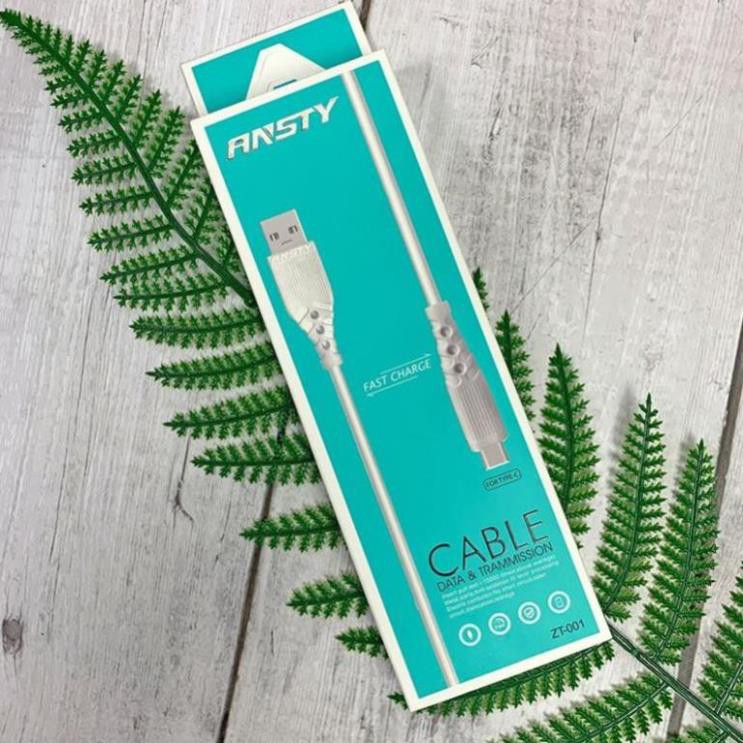 Cáp sạc nhanh TYPE C/Samsung dài 1M  ANSTY - Sạc nhanh, Siêu An toàn, chống chai pin,  Bảo hành 6 tháng