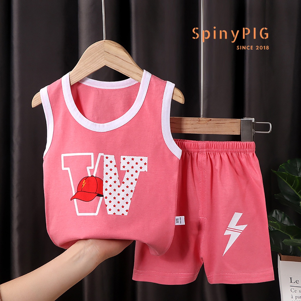 Bộ quần áo mùa hè cho bé 0-2 tuổi 100% cotton nhiều màu cho bé trai bé gái cộc tay và sát nách