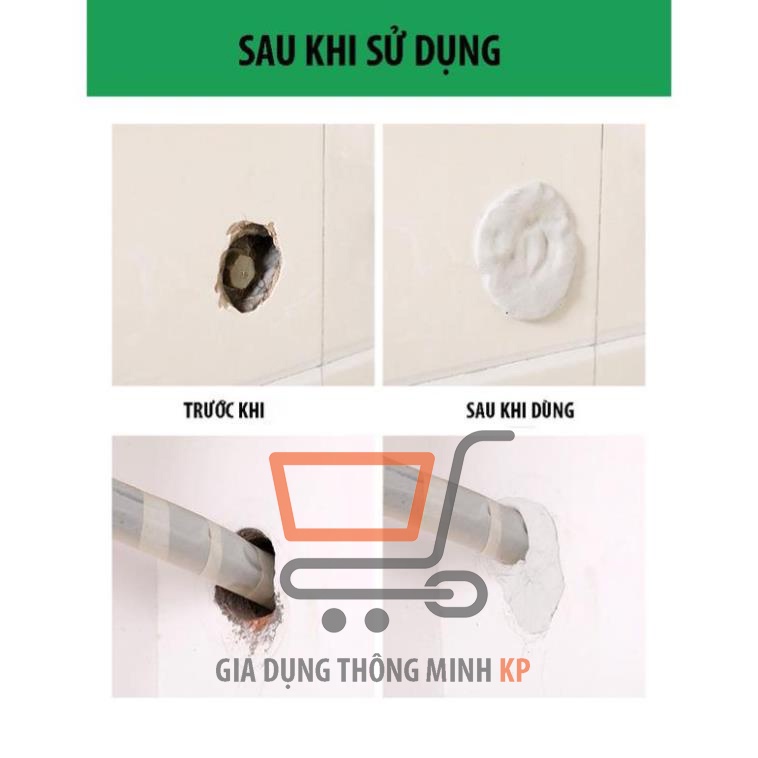 Xi măng trắng chống thấm cách nhiệt - Xi măng dẻo bịt lỗ điều hòa, đường ống nước - Gel thi công xi măng dẻo