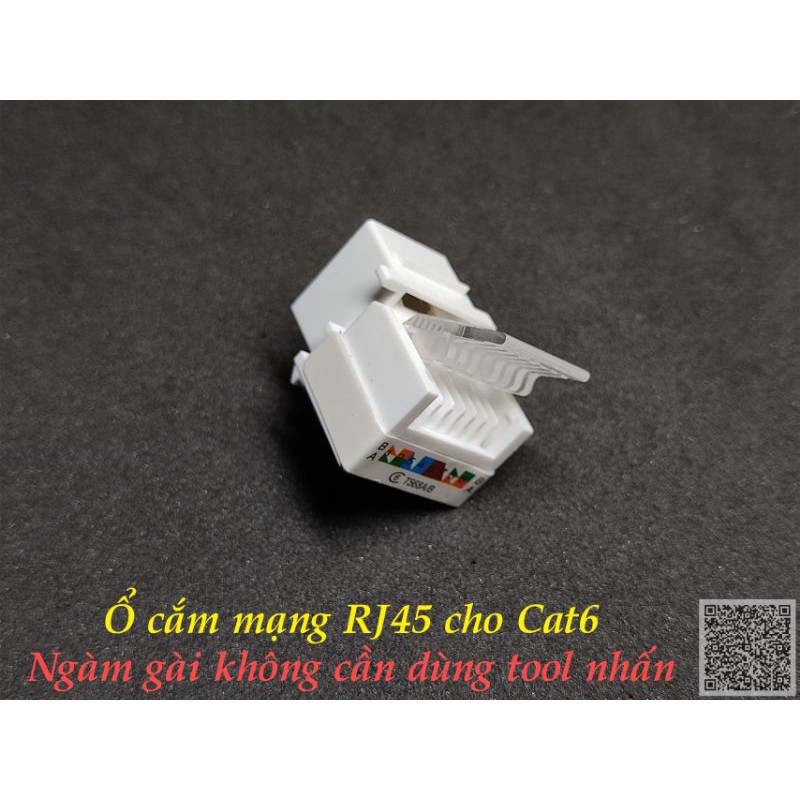 Ổ cắm mạng Module Jack RJ45 Cat6 - EZ - không cần dùng tool nhấn - Module-Jack-RJ45-CAT6-EZ