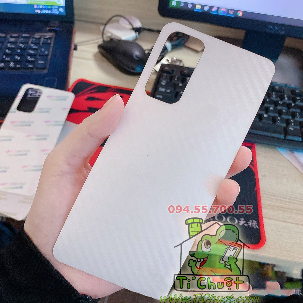 Dán Carbon vân 3D Mặt Sau Xiaomi Mi 10T Pro 5G