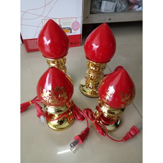 Đèn thờ trái đào các cỡ (1 đôi)