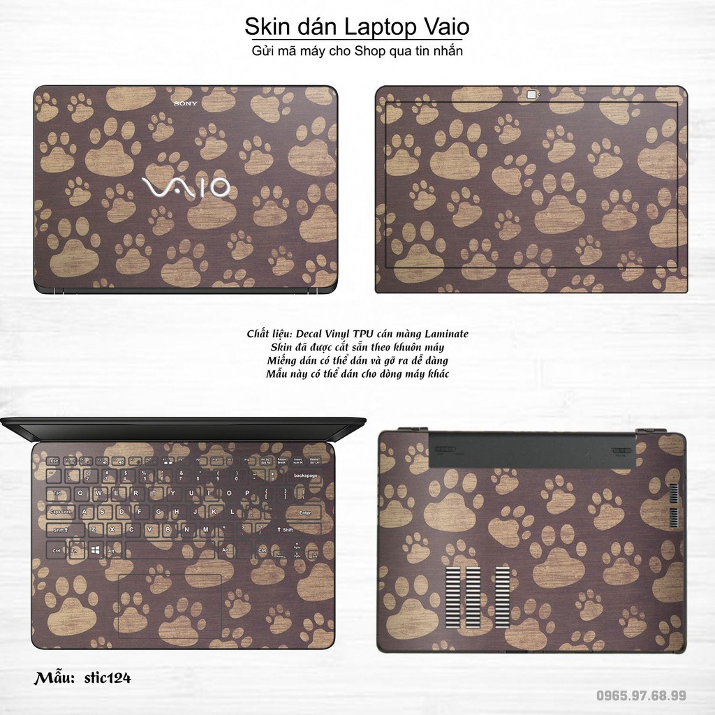 Skin dán Laptop Sony Vaio in hình Hoa văn sticker nhiều mẫu 20 (inbox mã máy cho Shop)