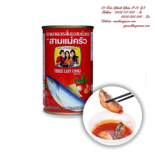 Hộp cá mòi sốt cà 3 cô thái lan 155g