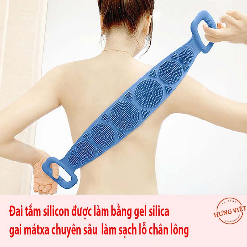 Dây Chà Lưng Tắm Silicone, Tẩy Tế Bào Chết Body, Cọ Rửa Bụi Bẩn, Massage nhẹ nhàng [CHÀ LƯNG]