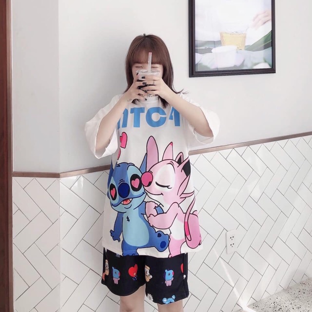 Áo Thun Unisex 3D Stich Dễ Thương