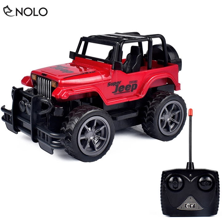 Đồ Chơi Xe Jeep Địa Hình Model JE24 Điều Khiển Từ Xa 4 Chiều Lên Xuống Trái Phải Nguồn Dùng Pin Khô AA