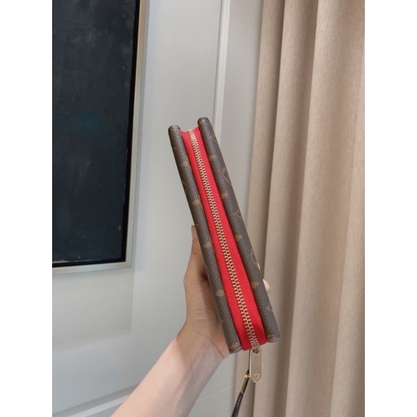 Túi cầm tay LV dạng ví nhỏ gọn da thật sz20cm nhiều ngăn tiện dụng fullbox