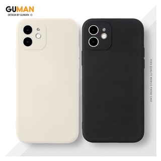 Ốp lưng GUMAN silicon mềm chống sốc viền vuông đen thích hợp cho iPhone 14 13 12 11 Pro Max SE 2020 X XR XS 8 7 ip 6S 6 Plus XYM1