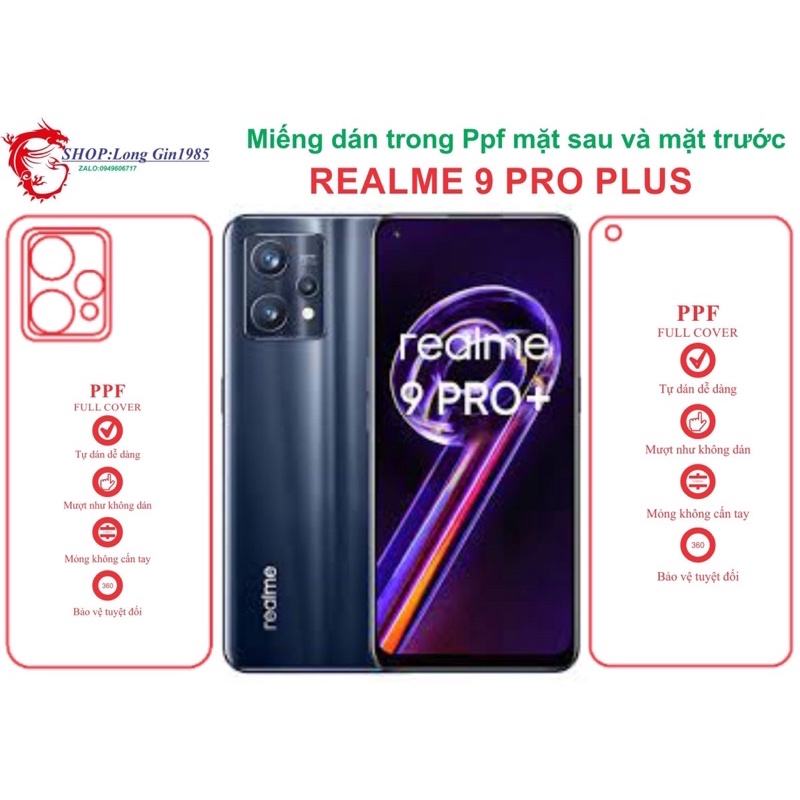 Realme 9 Pro Plus miếng dán trong Ppf mặt sau và mặt trước chống va đập chống trầy xước tốt