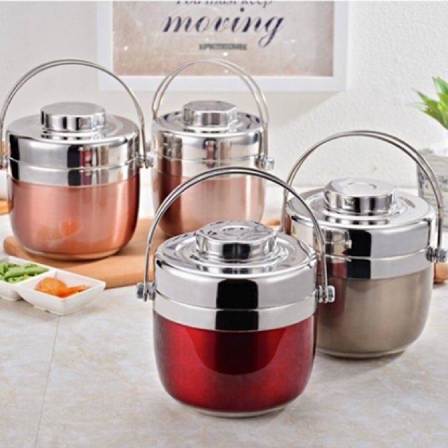 Cặp lồng cơm inox xuất Hàn Quốc, cặp lồng giữ nhiệt inox 1.5l
