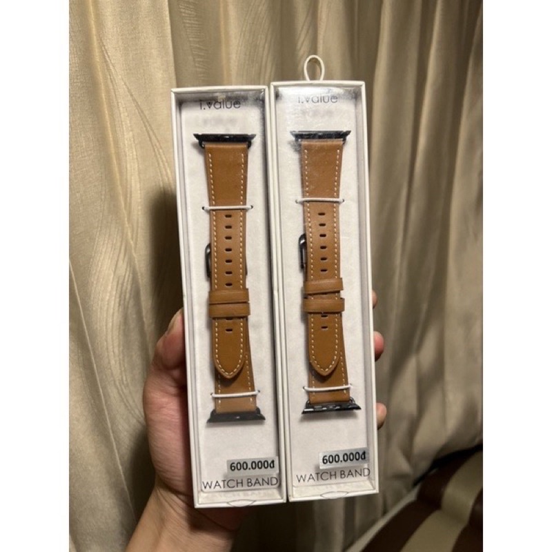 Dây đeo đồng hồ AP Watch S1/S2/S3/S4/S5/S6/S7/S8 - 38/40/41mm, 42/44/45mm Da Genuine Leather Watchband i.Value Cam