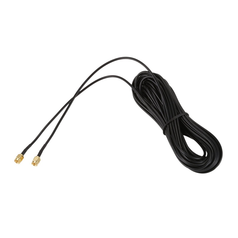 Set 2 dây cáp đồng trục mở rộng SMA đầu đực sang SMA đầu đực M-M RF Coaxial Pigtail RG174 màu vàng