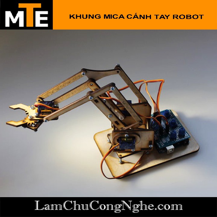 Cánh tay robot DIY Me-Arm tự ráp: khung + servo +  module joystick + ốc vít