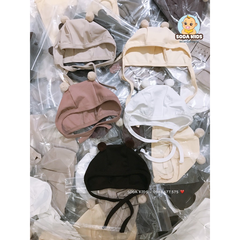 Mũ cục bông cho bé Hàn Quốc 0-12m