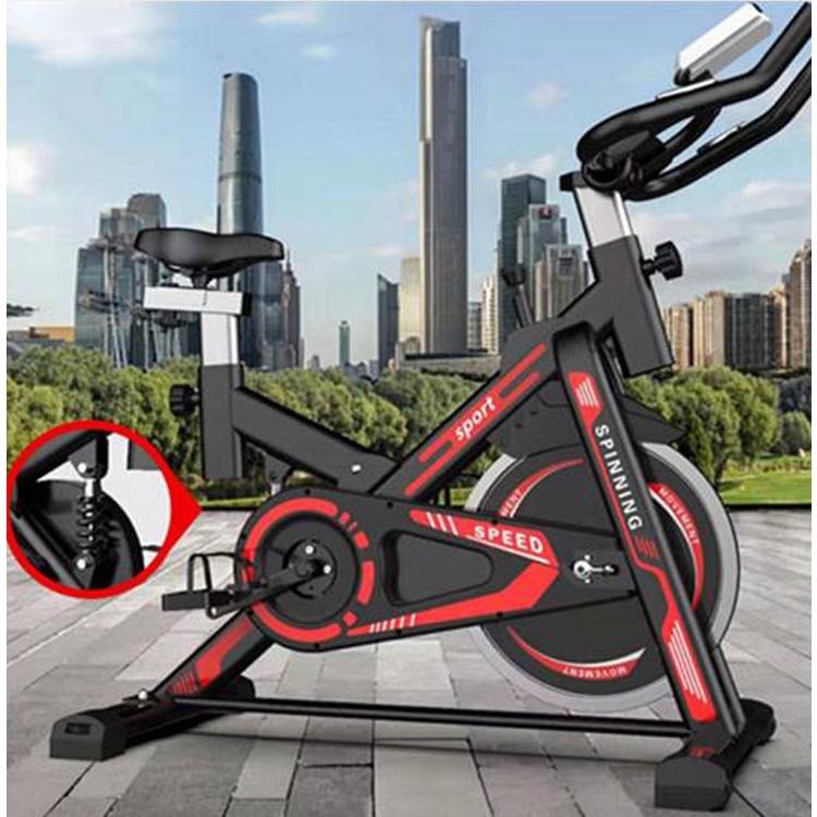 Xe đạp thể dục tại nhà  GH-118 có ĐO NHỊP TIM kèm kệ để điện thoại, lò xo giảm sốc - Kèm video, hình ảnh thực tế