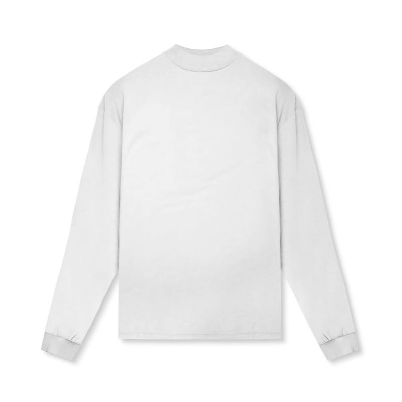 Áo Thun Tay Dài Cổ Cao Màu Trắng Đen Thời Trang Mùa Thu 2022