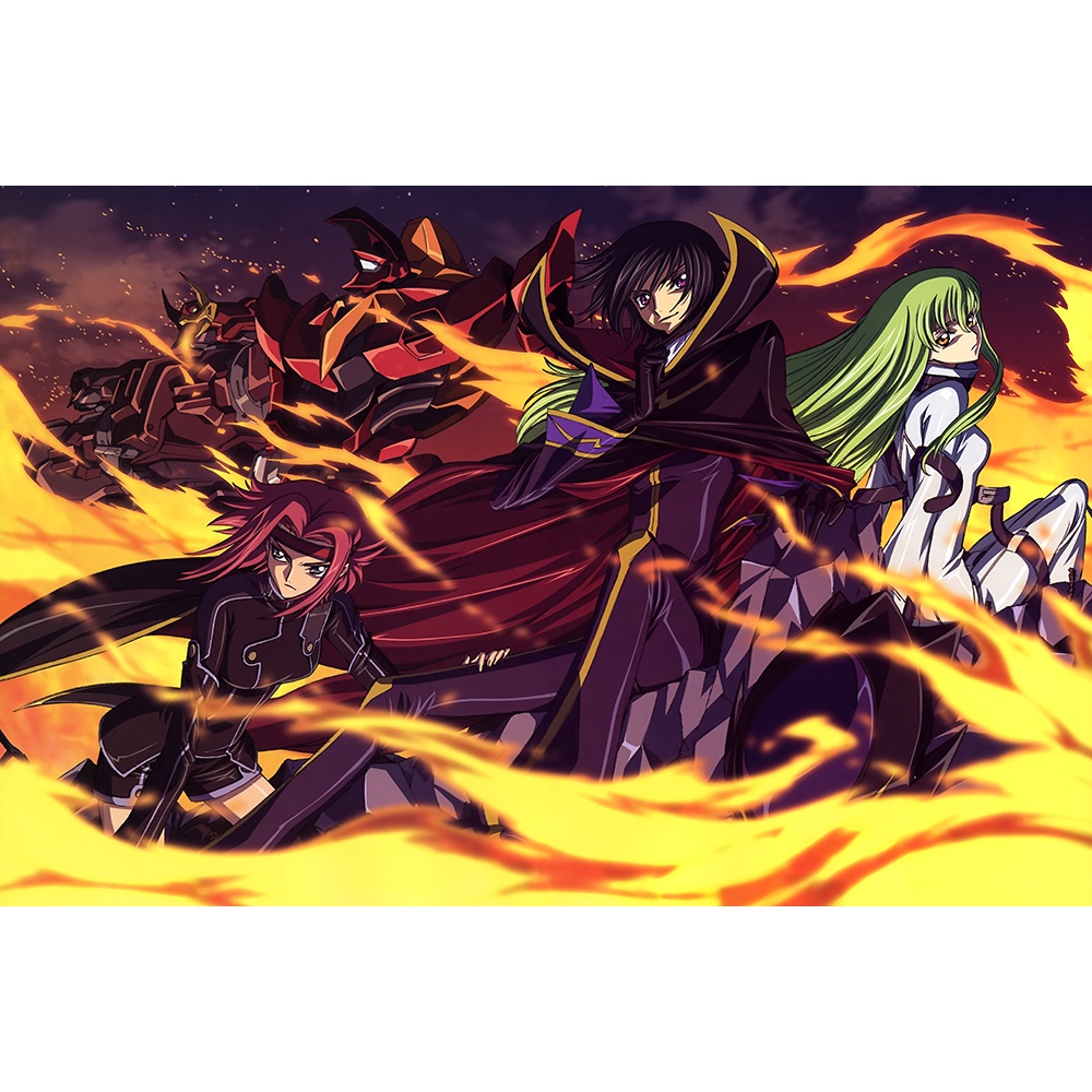 Poster A3 dán tường Anime, decal 30x42 trang trí có keo Code Geass Wallpapers 1