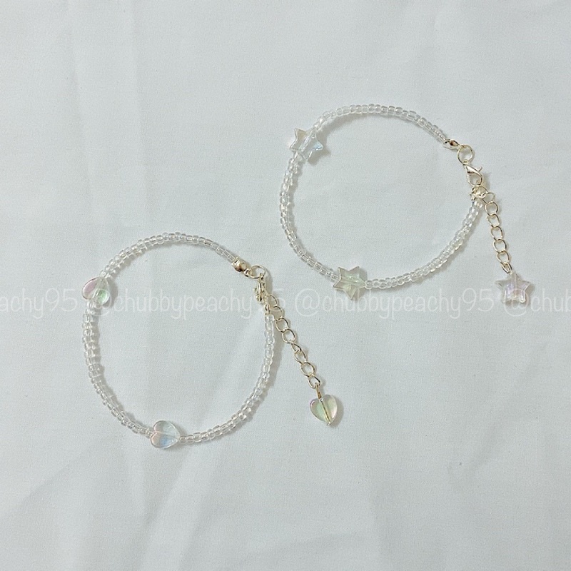 Vòng tay hạt cườm hoạ tiết hologram - Bracelet handmade