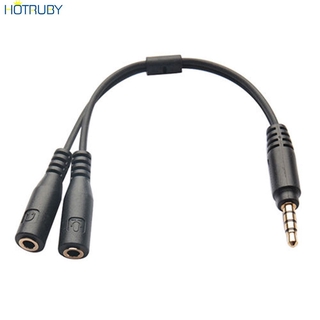 Cáp điều hợp tách âm thanh nổi 1 đầu cắm 3.5mm tới 2 ổ cắm TRRS kiểu chữ Y