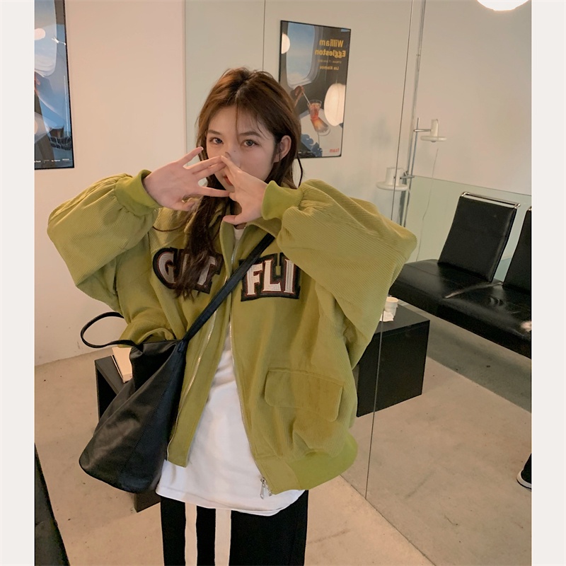 Áo Khoác Bóng Chày Phong Cách retro Thời Trang Cho Nữ