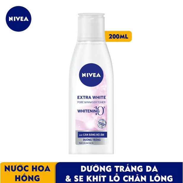 Nước Hoa Hồng NIVEA Extra White Dưỡng Trắng Da & Se Khít Lỗ Chân Lông (200ml) - 86720