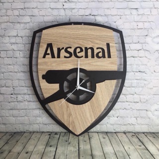 Đồng hồ câu lạc bộ bóng đá _ FC Manchester United Đồng hồ treo tường gỗ điêu khắc logo đội bóng yêu thích Trenddecor