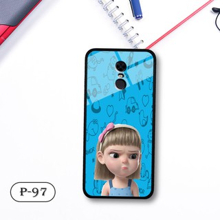 Ốp lưng kính 3D Xiaomi Redmi 5 Plus- cute