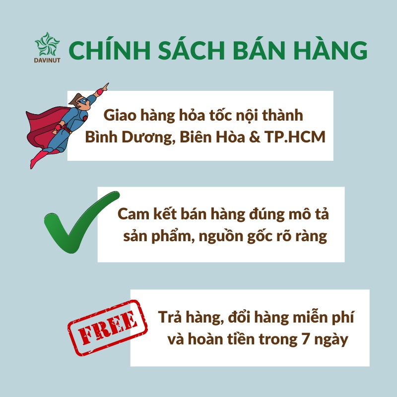 Combo mix các loại hạt dinh dưỡng ăn kiêng Davinut gồm hạt điều rang muối, hạt macca nứt vỏ, granola giảm cân