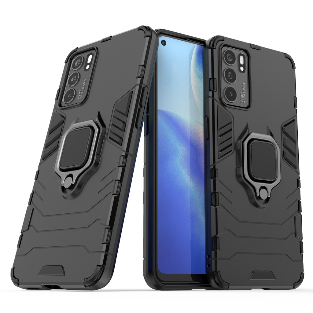 Ốp lưng Oppo Reno 6 5G IRON MAN IRING chống sốc giá đỡ xem phim cao cấp