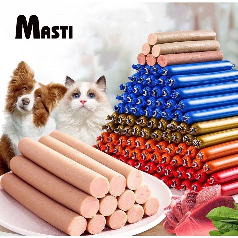 Set 30 xúc xích MASTI LI0186 dinh dưỡng 15g dành cho thú cưng