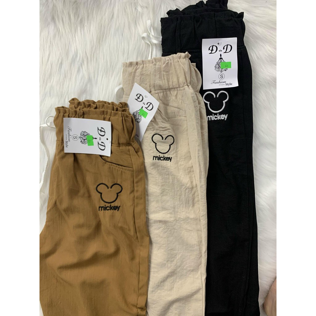 [Mã FAMARAL1 giảm 10K đơn 50K] Quần đũi nữ kiểu dáng baggy thuê micky thời trang LADYA STORE M824