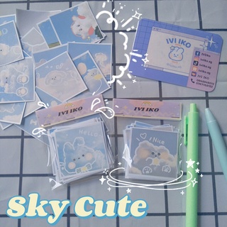 Ivi iko | set 24 sticker sky cute - bầu trời dễ thương