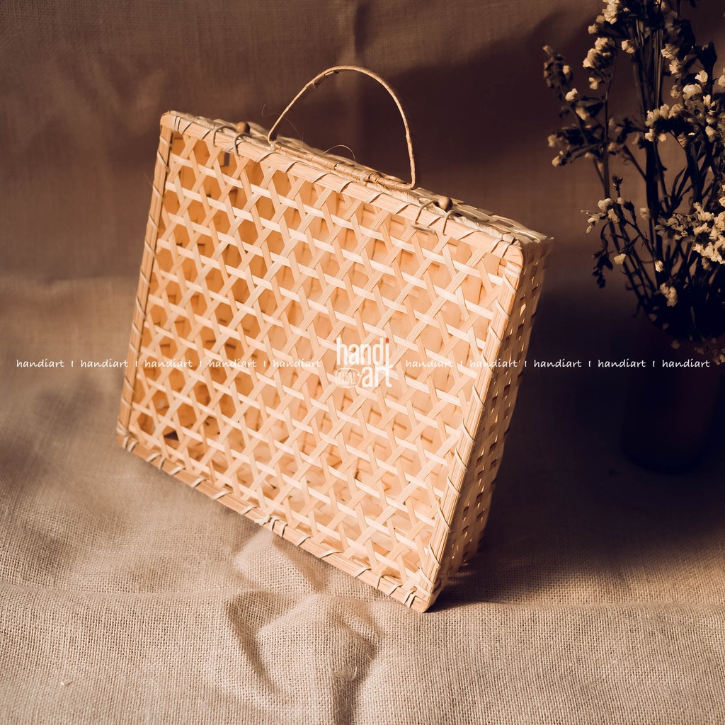 Hộp quà tre đan-hộp tre vuông - Woven bamboo box