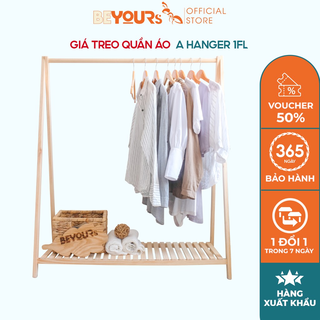 Giá Treo Quần Áo Gỗ BEYOURs Gỗ 1 Tầng Size Khổng Lồ Nội Thất Kiểu Hàn | BigBuy360 - bigbuy360.vn