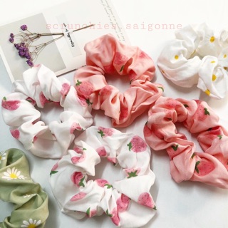 [Ảnh thật] Cột tóc scrunchies trái dâu