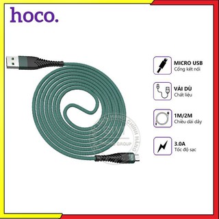 Cáp sạc nhanh hoco ud02 dây dù 3.0a, cổng kết nối micro usb, dài 1m