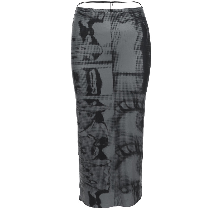 Set Áo Cổ Yếm Cột Nơ + Chân Váy Ren Lưng Cao Thời Trang