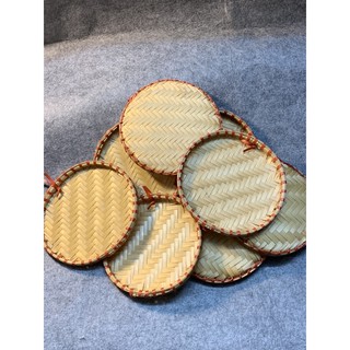 Mẹt tre viền đỏ 15cm dùng trang trí ,decor
