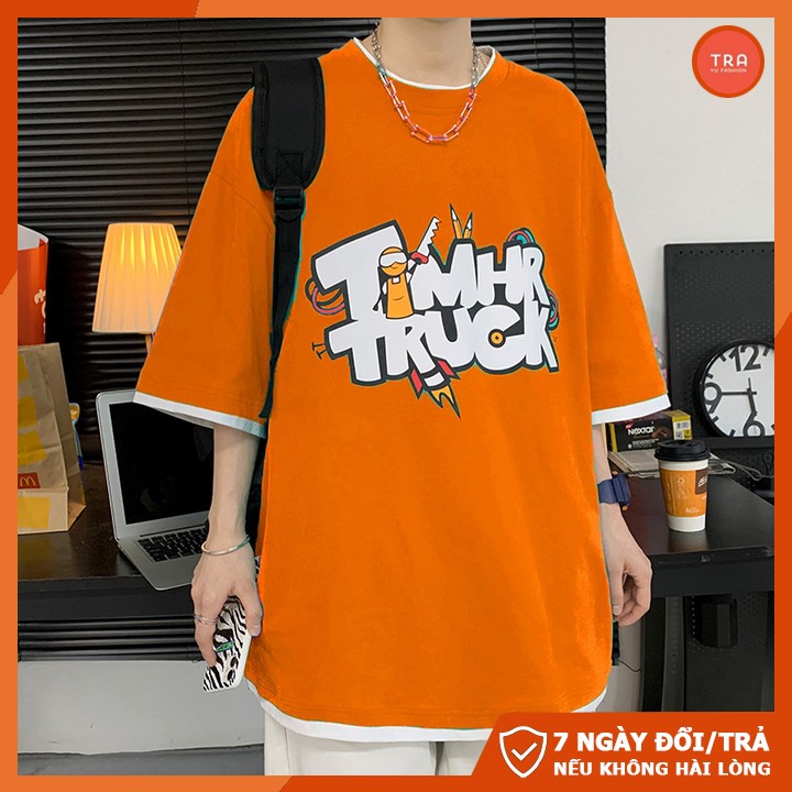 Áo thun tay lỡ nam form rộng chất mát co dãn 4 chiều in TRUCK cá tính NTL123 | BigBuy360 - bigbuy360.vn