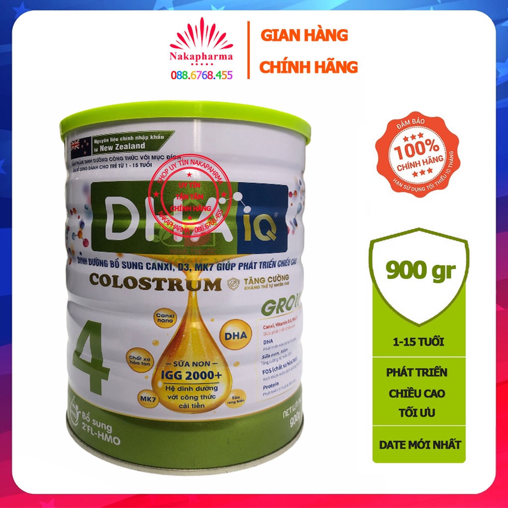 Sữa bột DHA IQ Grow Colostrum 4 - Giúp bổ sung Canxi, D3, MK7